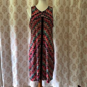 Laundry by Shelli Segal colorful racer back dress 12